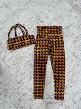 OFFLINE by Aerie Houndstooth Sports Bra Leggings Set S/M